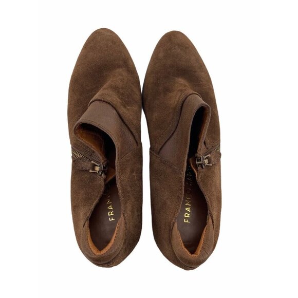 Franco Sarto womens size 6.5 M Ankle Booties Brown suede leather Greco - Picture 4 of 9